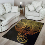 Spiritual Elephant Mandala Print Area Rug