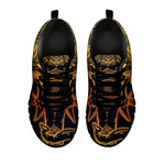 Spiritual Elephant Mandala Print Black Sneakers