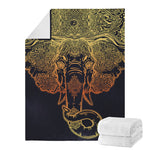 Spiritual Elephant Mandala Print Blanket