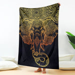 Spiritual Elephant Mandala Print Blanket