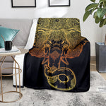 Spiritual Elephant Mandala Print Blanket