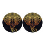Spiritual Elephant Mandala Print Car Coasters