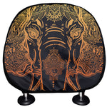 Spiritual Elephant Mandala Print Car Headrest Covers