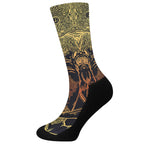Spiritual Elephant Mandala Print Crew Socks