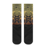 Spiritual Elephant Mandala Print Crew Socks