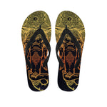 Spiritual Elephant Mandala Print Flip Flops