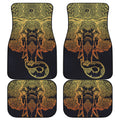 Spiritual Elephant Mandala Print Front and Back Car Floor Mats