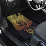 Spiritual Elephant Mandala Print Front and Back Car Floor Mats