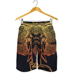 Spiritual Elephant Mandala Print Men's Shorts
