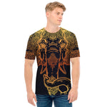 Spiritual Elephant Mandala Print Men's T-Shirt