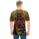 Spiritual Elephant Mandala Print Men's T-Shirt