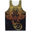 Spiritual Elephant Mandala Print Men's Tank Top