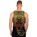 Spiritual Elephant Mandala Print Men's Tank Top