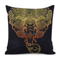 Spiritual Elephant Mandala Print Pillow Cover