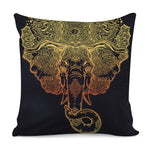Spiritual Elephant Mandala Print Pillow Cover