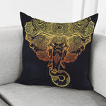 Spiritual Elephant Mandala Print Pillow Cover