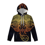 Spiritual Elephant Mandala Print Pullover Hoodie