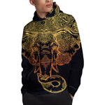 Spiritual Elephant Mandala Print Pullover Hoodie
