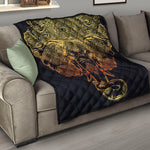 Spiritual Elephant Mandala Print Quilt
