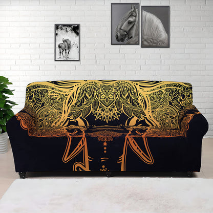 Spiritual Elephant Mandala Print Sofa Cover