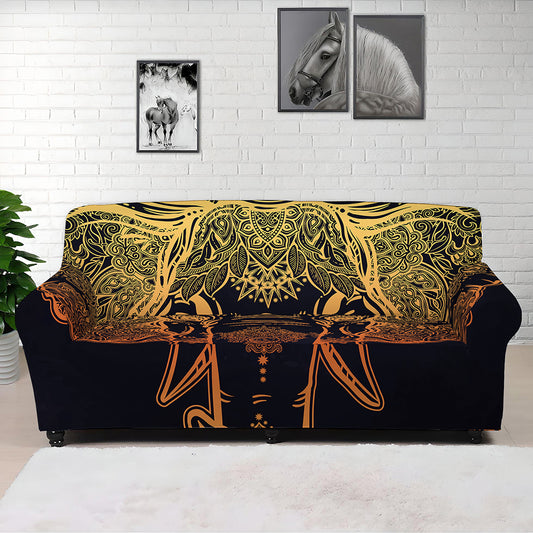 Spiritual Elephant Mandala Print Sofa Cover
