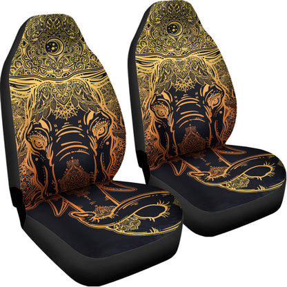 Spiritual Elephant Mandala Print Universal Fit Car Seat Covers