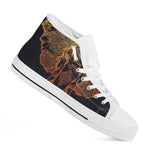 Spiritual Elephant Mandala Print White High Top Shoes