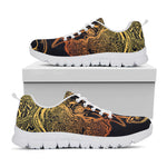 Spiritual Elephant Mandala Print White Sneakers