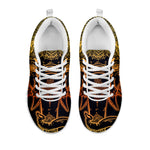 Spiritual Elephant Mandala Print White Sneakers