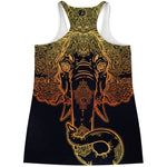 Spiritual Elephant Mandala Print Women's Racerback Tank Top