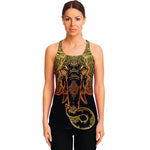 Spiritual Elephant Mandala Print Women's Racerback Tank Top