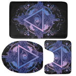 Spiritual Eye of Providence Print 3 Piece Bath Mat Set