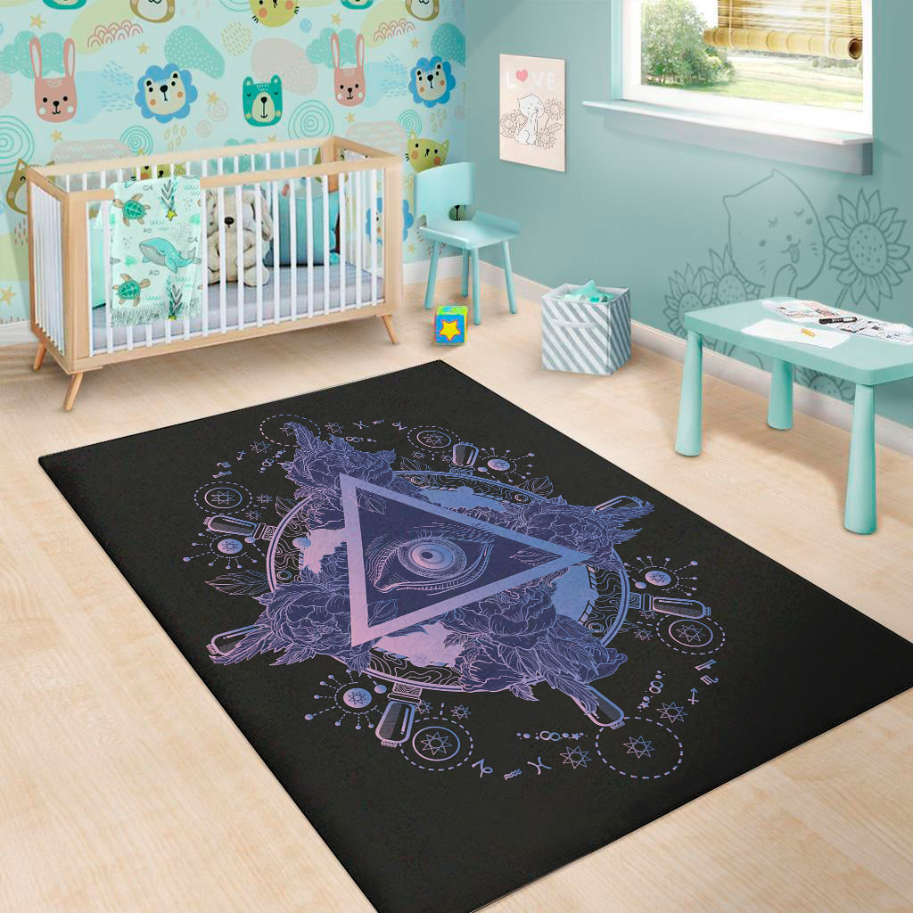 Spiritual Eye of Providence Print Area Rug