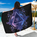 Spiritual Eye of Providence Print Beach Sarong Wrap