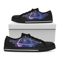 Spiritual Eye of Providence Print Black Low Top Sneakers