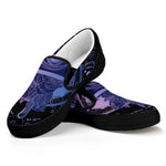 Spiritual Eye of Providence Print Black Slip On Shoes