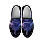 Spiritual Eye of Providence Print Black Slip On Shoes