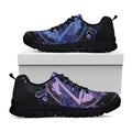 Spiritual Eye of Providence Print Black Running Shoes