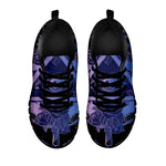 Spiritual Eye of Providence Print Black Sneakers