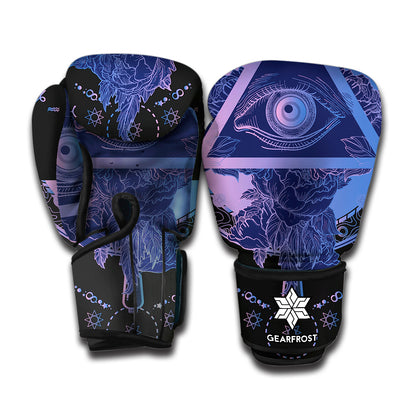 Spiritual Eye of Providence Print Boxing Gloves