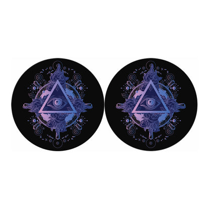 Spiritual Eye of Providence Print Car Coasters