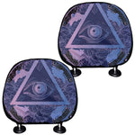 Spiritual Eye of Providence Print Car Headrest Covers