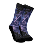 Spiritual Eye of Providence Print Crew Socks