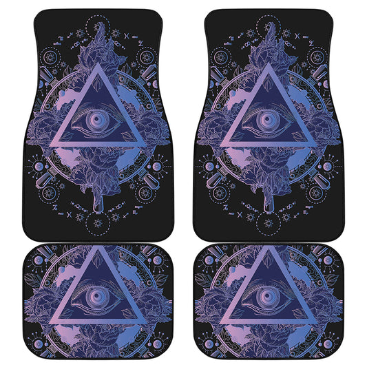 Spiritual Eye of Providence Print Front and Back Car Floor Mats