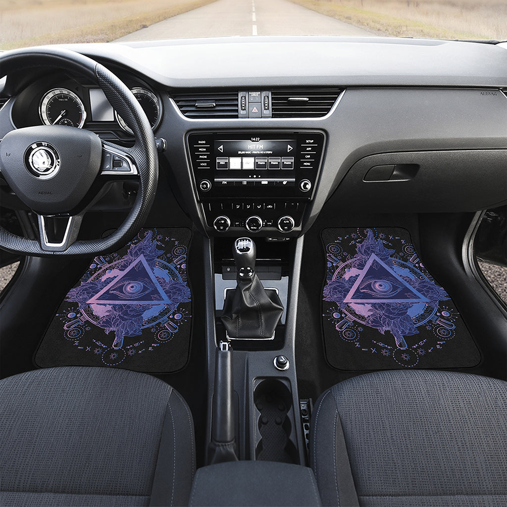 Spiritual Eye of Providence Print Front and Back Car Floor Mats