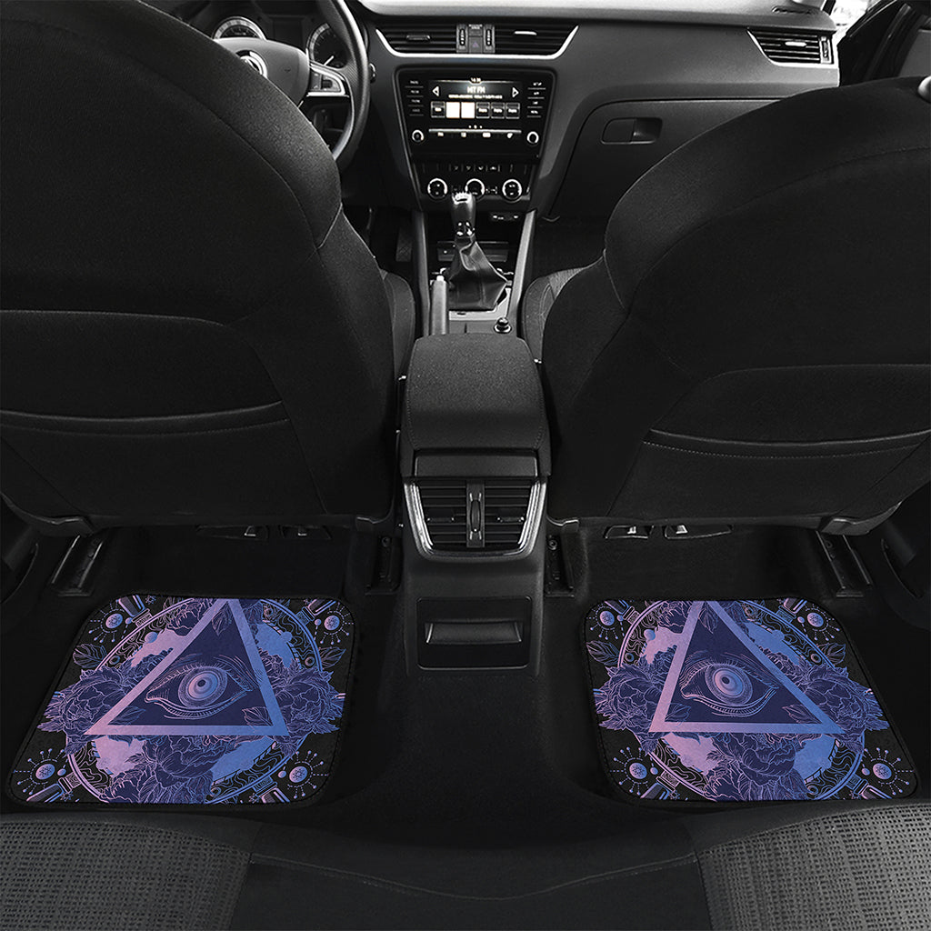 Spiritual Eye of Providence Print Front and Back Car Floor Mats
