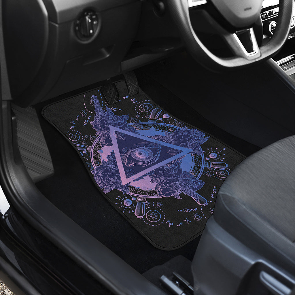 Spiritual Eye of Providence Print Front and Back Car Floor Mats