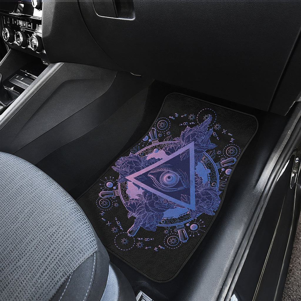 Spiritual Eye of Providence Print Front and Back Car Floor Mats