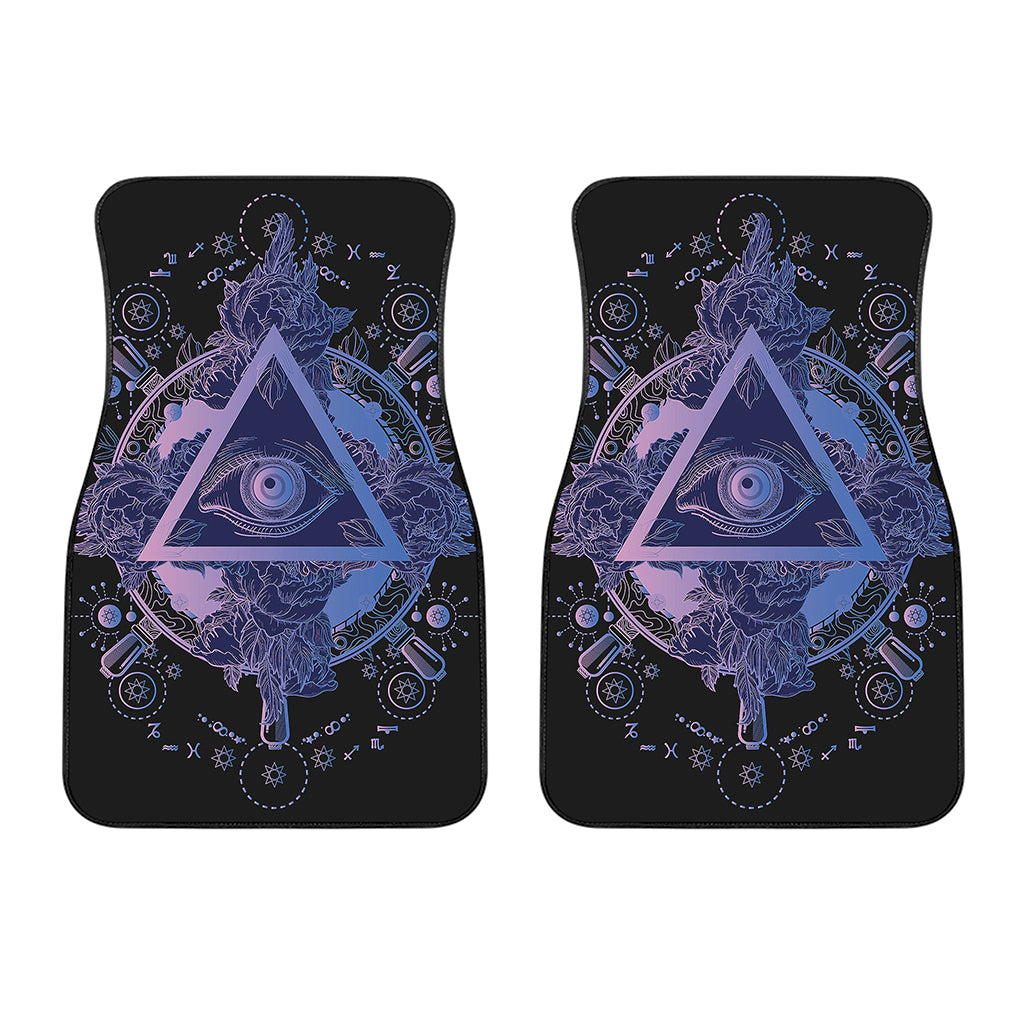 Spiritual Eye of Providence Print Front Car Floor Mats