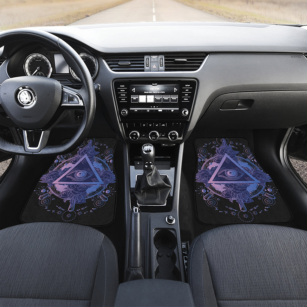 Spiritual Eye of Providence Print Front Car Floor Mats